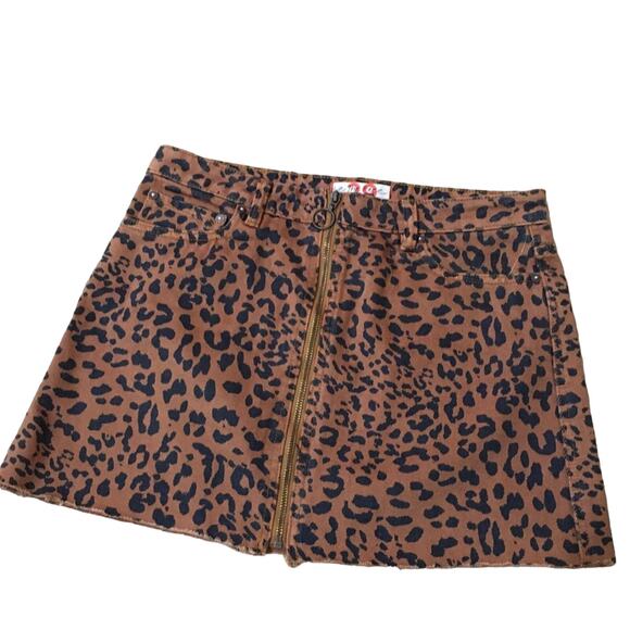 NWT Free People Zip It Up Animal Print Mini Skirt - 29 - Picture 1 of 11